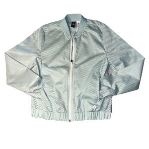 Adidas Women's SID Summer Bomber  Jacket Ash Green Mesh Full Zip XS Pockets